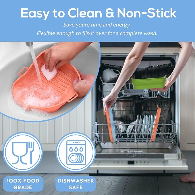 Silicone Air Fryer Liners Square - Image 4