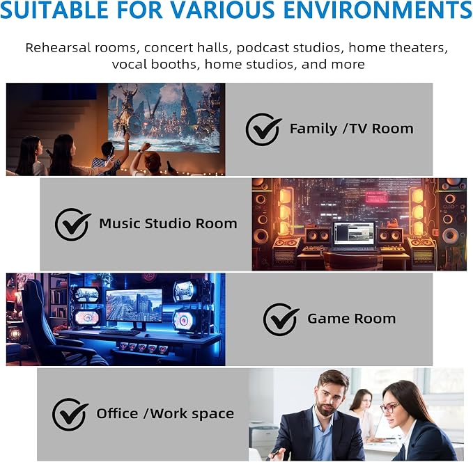 2Pack Sound Proof Foam Panels |48"×24"×2" Quick-Recovery Soundproof Wall Panels - Image 5