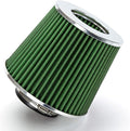 GREEN Inlet Cold Air Intake Cone Replacement Performance Washable Clamp-On Dry by RtunesRacing