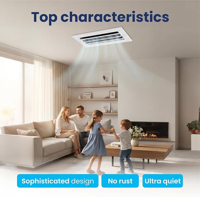 4x10 Aluminum HVAC Wall Register 1-Way Air Vent Cover Ceiling Quiet - Image 7