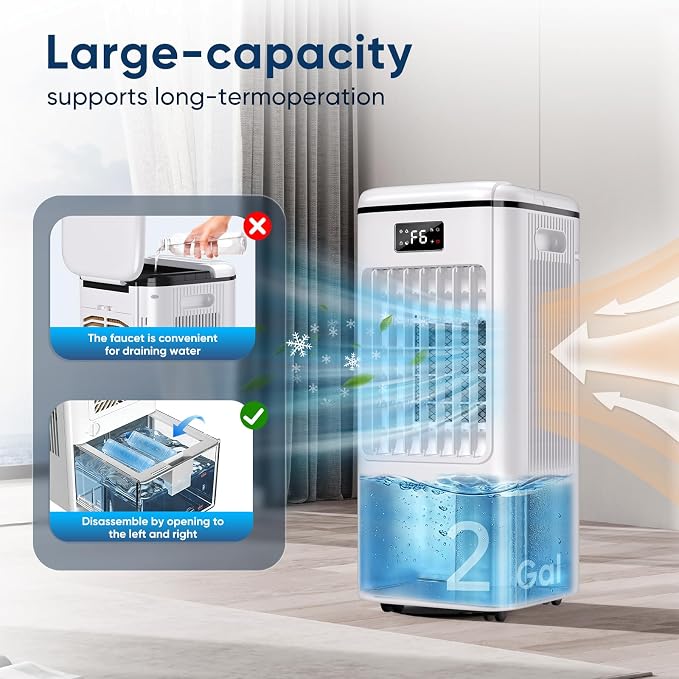 4-in-1 Evaporative Air Cooler, Portable Air Conditioner & Swamp Cooler - Image 4
