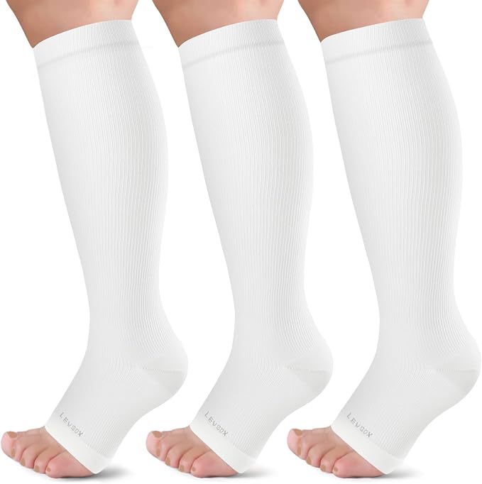 LEVSOX Open Toe Compression Socks by Levsox