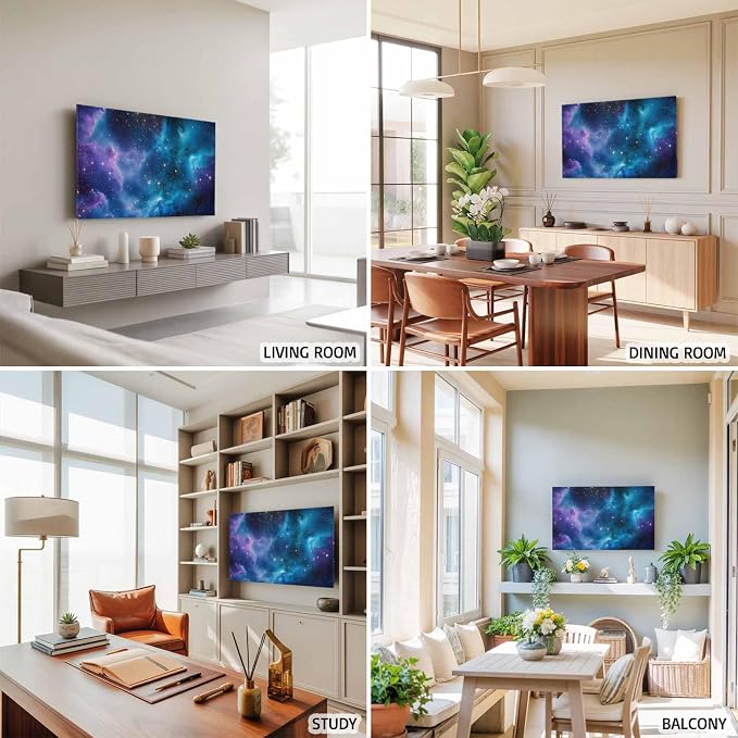 Gradient Purple Black Starry Sky Indoor TV Cover, Elastic TV Screen Protector - Image 5