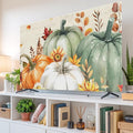 Thanksgiving Pumpkin Fall Eucalyptus Leaf Indoor TV Cover, Elastic TV Screen by Unknown
