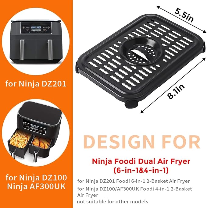 Air Fryer Replacement Parts for Ninja Foodi DualZone Air Fryers, Dishwasher Safe - Image 2