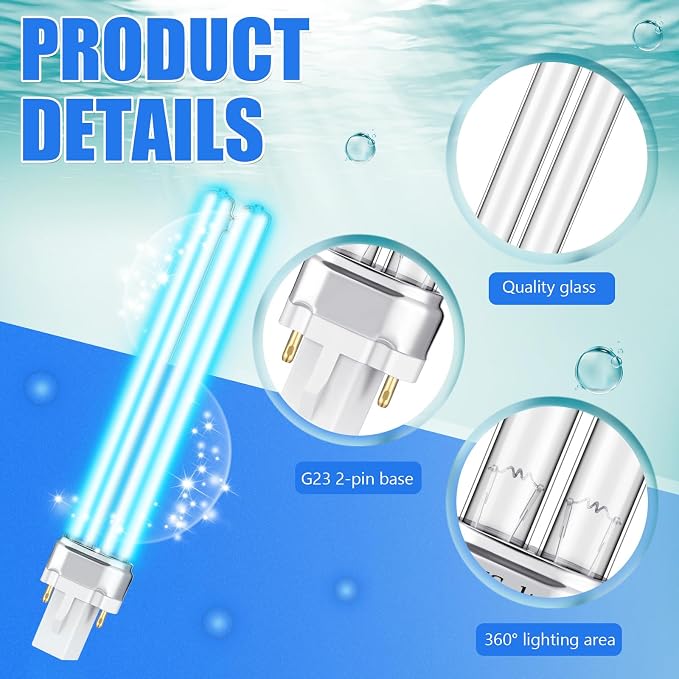 UV UV-C Light Bulbs 9W G23 Base Replacement Bulb - Image 3