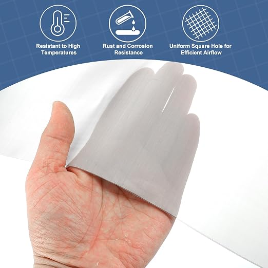 uxcell 400 Mesh 79" x 12" Woven Wire Mesh, 304 Stainless Steel Air Vent Filter - Image 5