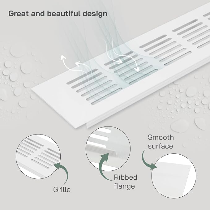 Vent Systems 11.81 x 2.36 Air Supply Ventilation Grille - Image 4