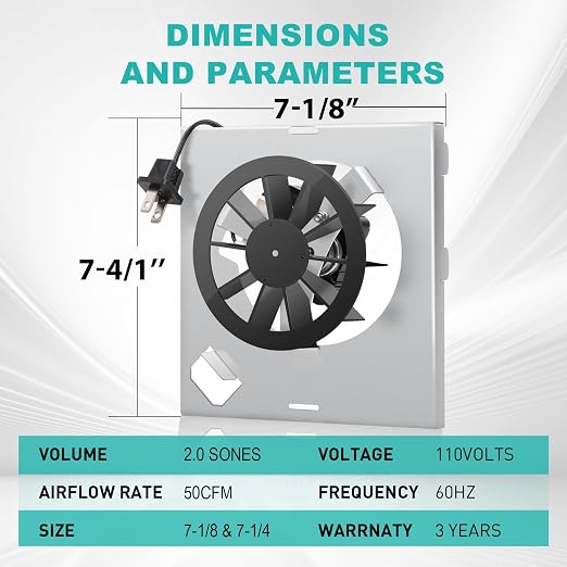 【Upgraded Copper Motor】 696N-R02 B Unit 50CFM Fan Compatible - Image 6