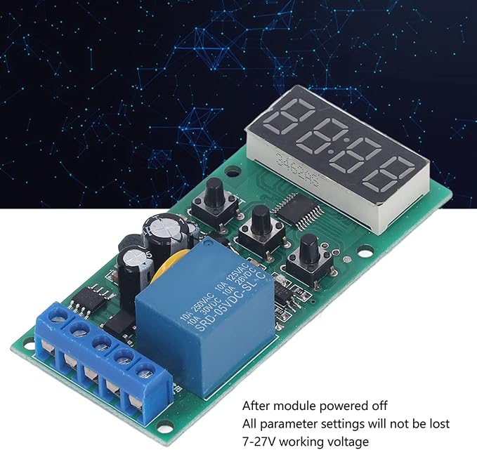Real Time Timing Switch Relay Module PCB, 7-27V Power Supply, Synchronization - Image 4