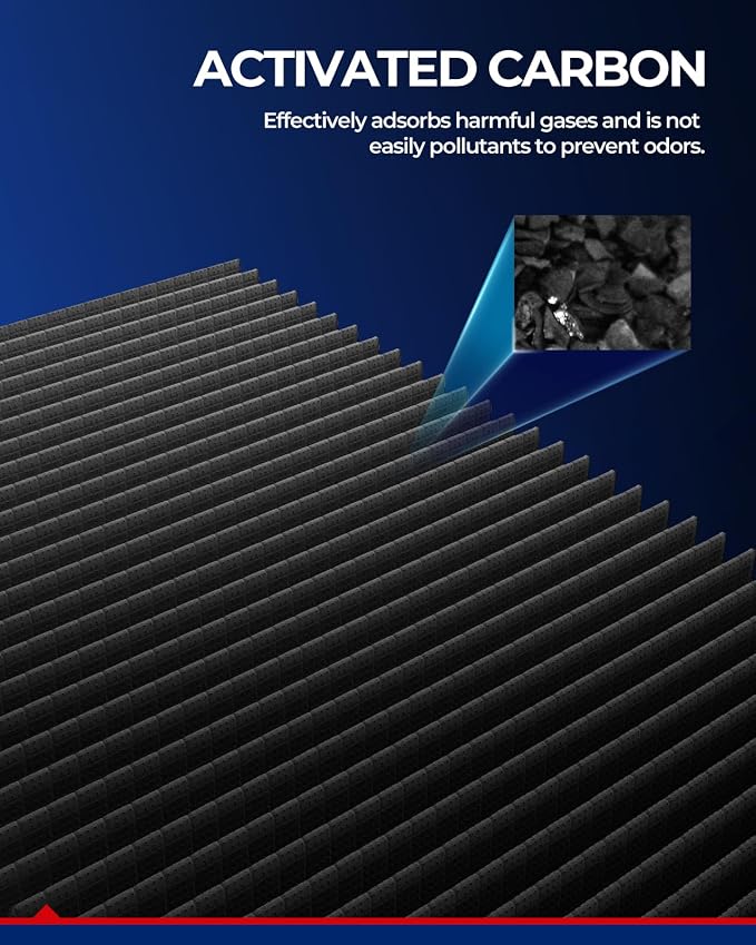 KAX HEPA Cabin Air Filter with Activated Carbon, CF10562 Replacement - Image 5