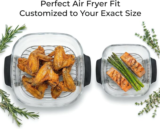 2PCS Crisper Rack for Ninja Crispi Air Fryer FN101, 304 Stainless Steel - Image 2