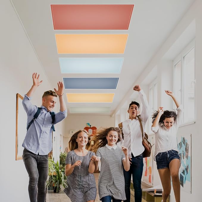 QOUBAI 6PCS Fluorescent Light Covers, 4x2 Feet Magnetic Light Cover Fluorescent - Image 4