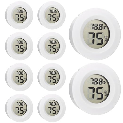 10 Pack Mini Hygrometer Thermometer by LemonBest