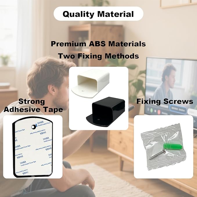4Pcs Adhesive Remote Holder Wall Mount, AC Remote Wall Mount, Wall Remote - Image 3