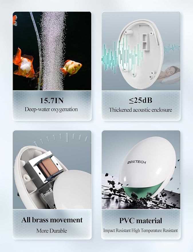 boxtech Aquarium Air Pump, Oxygen Fish Air Pump - Image 4