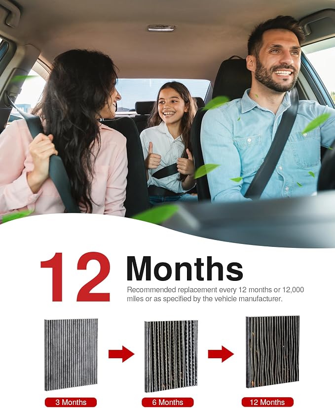 Puroma Cabin Air Filter with Activated Carbon, Replacement - Image 4