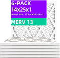 14x25x1 MERV 13 Pleated Air Filter MPR 1900 & FPR 10, Furnace Air Filters by Qingzhug