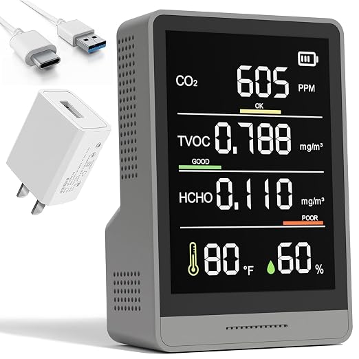 5-in-1 Professional Indoor Air Quality Monitor Indoor Portable CO2 Monitor | by PinoTec