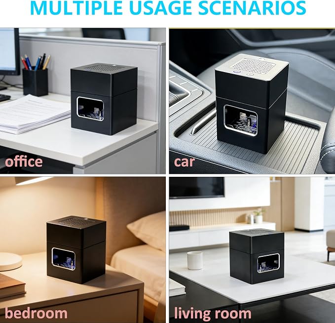 Smokeless Ashtray with Cigarette Lighter, Rechargeable Portable Smoke Removing - Image 7