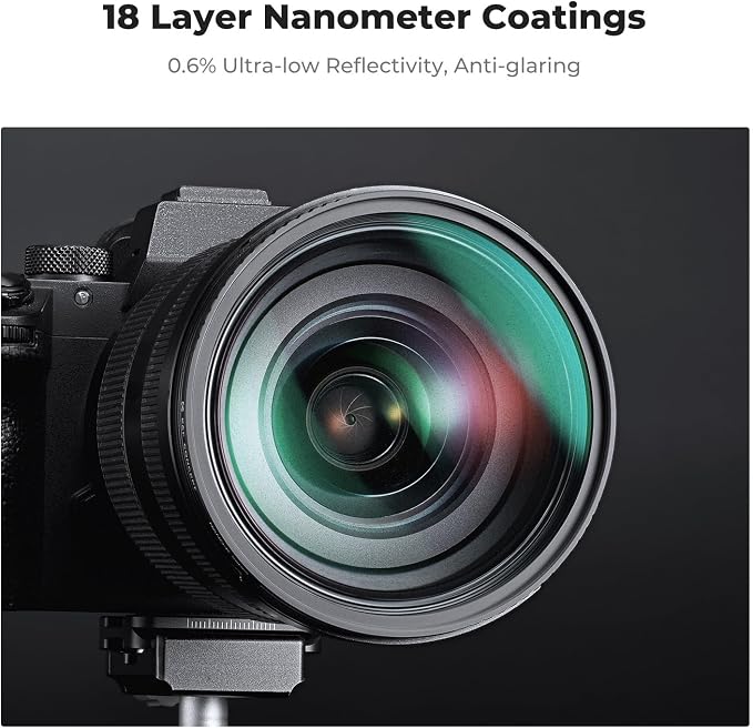 K&F CONCEPT 72mm Black Diffusion 1/4 & 1/8 Filters Kit Mist Cinematic Effect - Image 5