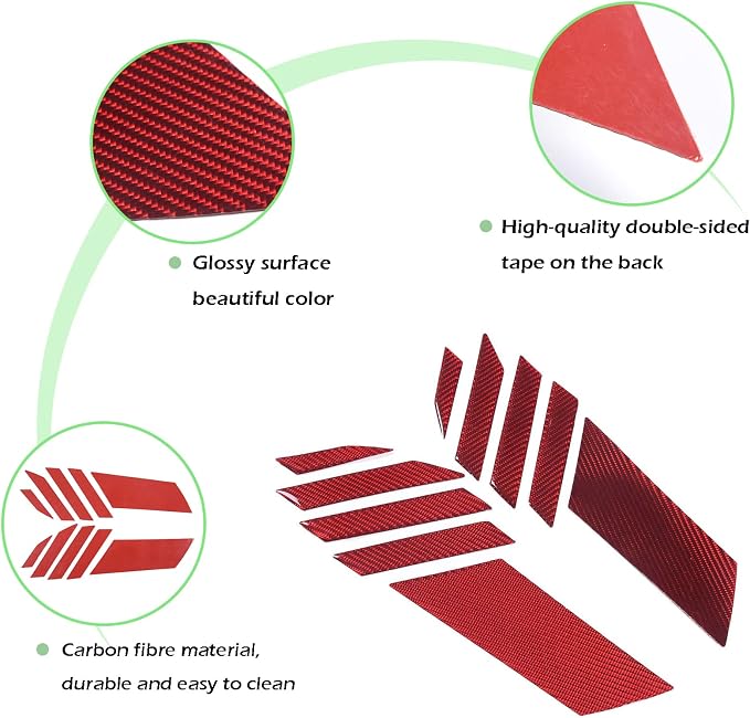 Real Carbon Fiber Car Fender Air Vent Trim Sticker - Image 4