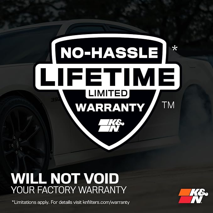 K&N Cold Air Intake System: Dry-Flow Air Filter, Increase Performance & Towing: - Image 10