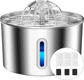 Cat Water Fountain Stainless Steel - 74oz/2.2L Automatic Large Pet Watering by CatWaterFountain