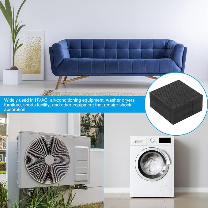 PATIKIL Rubber Anti-Vibration Pads, Air Conditioner, Air Compressor - Image 5