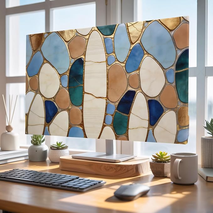 Colorful Stone Pebble Collage Indoor TV Cover, Elastic TV Screen Protector - Image 5