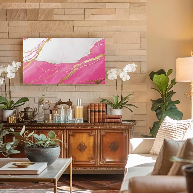 Elastic Indoor TV Cover 24" Dust Protector, Nature Marble Crack Yellow Lines - Image 4