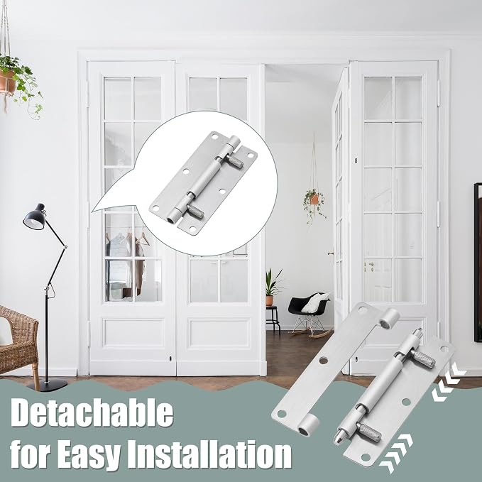 4 Inch Quick Release Hinge, Stainless Steel 304, Detachable, Spring Release - Image 3
