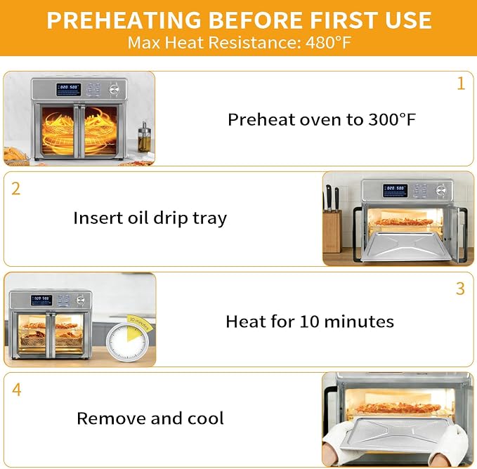 Air Fryer Drip Pan for Kalorik MAXX 26 Quart Air Fryer Oven Combo, 12.5×11×0.3 - Image 4
