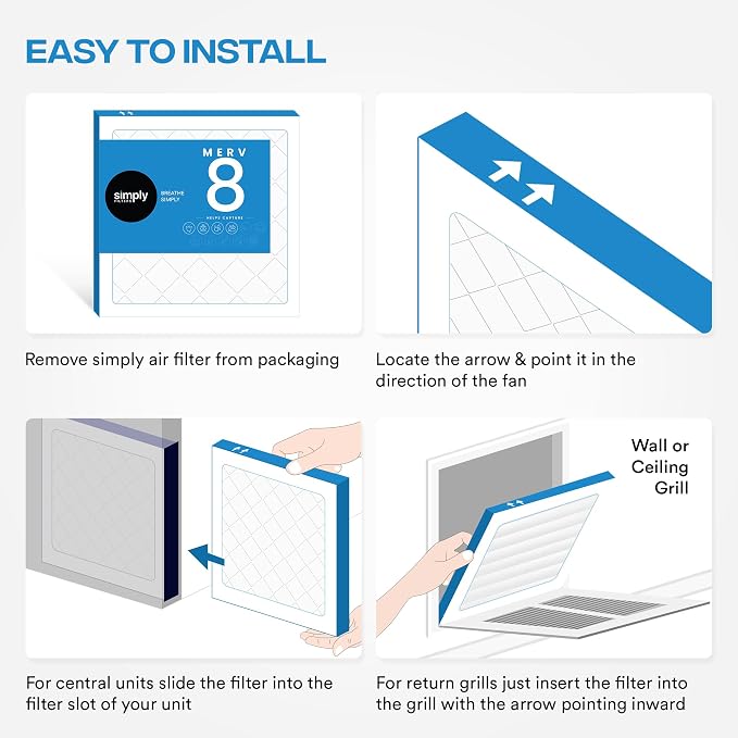 Simply 20x20x1 Air Filter, Merv 8, MPR 600, 6 Pack, Furnace Air Filter - Image 11