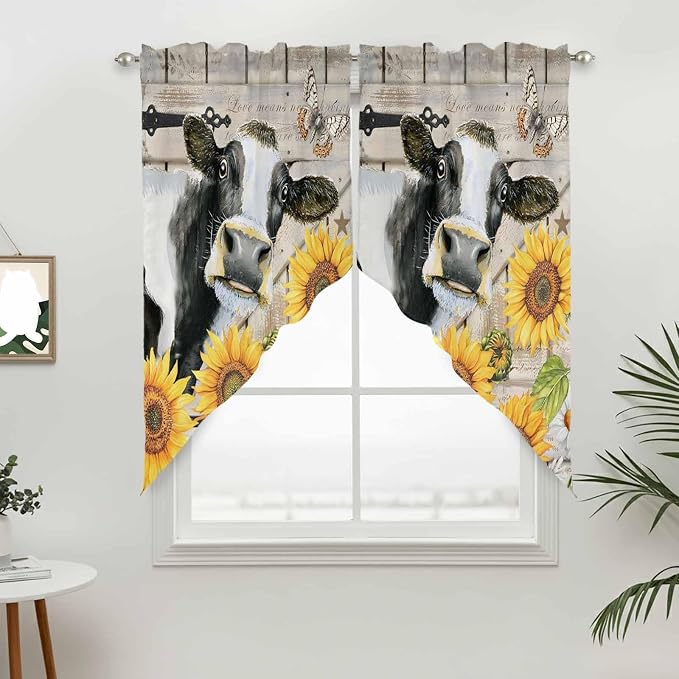 Yellow Sunflowers Swag Valances - Image 3