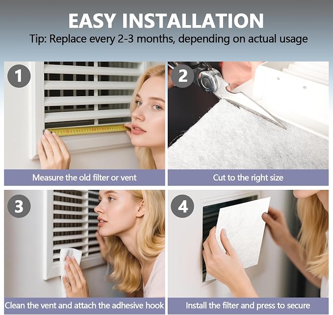 20" x 120" Cut to Size Air Filter Material, MERV 8 Triple Air Vent Filters - Image 4