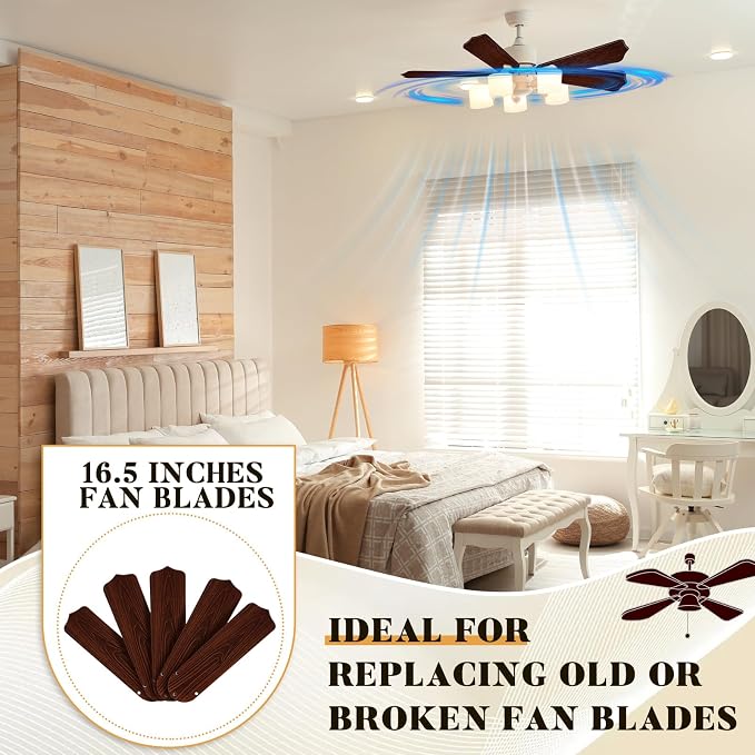 Lineshading 5 Pack 16 1/2" Replacement Fan Blades - Image 5