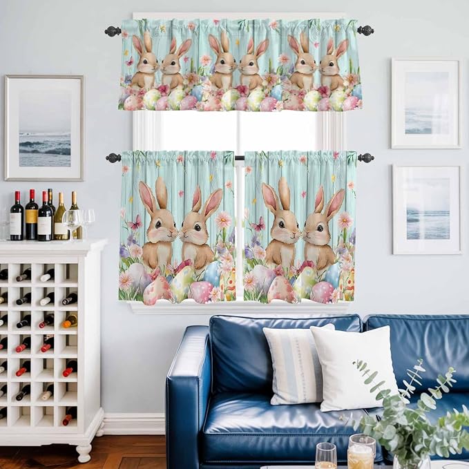 Easter Kitchen Curtains Set 3 Piece - Image 2