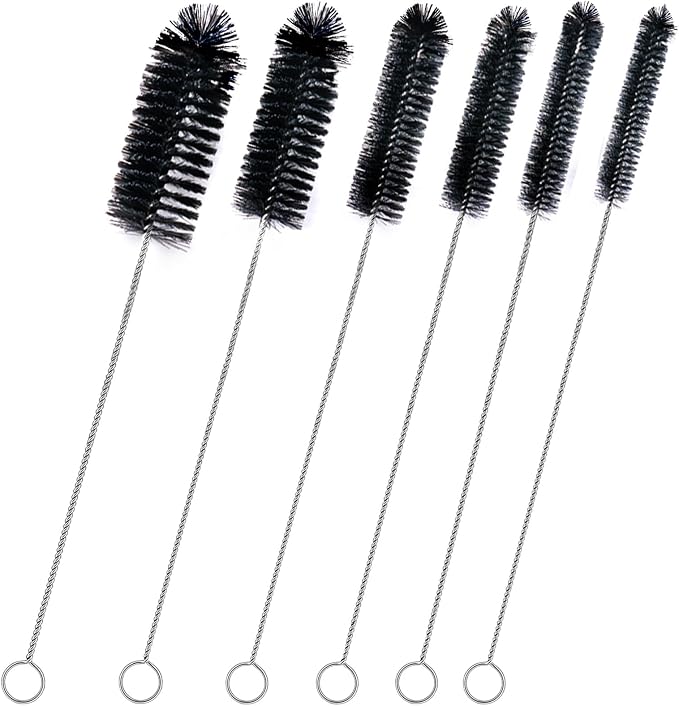 Brush Family Straw Cleaner Brush Set, 6 Piece 12" Long Pipe Tube Bottle Brushes by BRUSHFAMILY