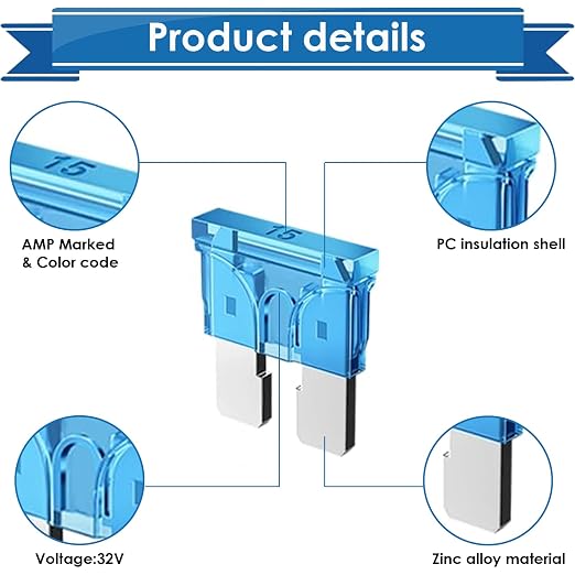 Car Fuses Assortment Kit with Fuse Puller and Circuit Tester - Image 4