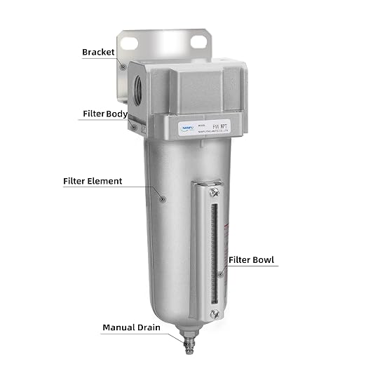 NANPU Industrial Grade Heavy Duty Particulate Filter, Metal Bowl, Suitable - Image 3