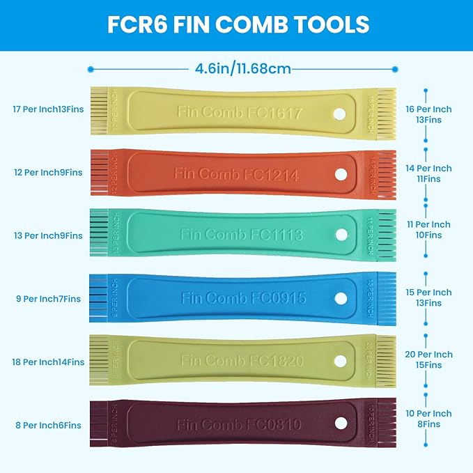 10PCS Air Conditioner Fin Comb Cleaner kit AC Coil Cleaning Brush 5 Different - Image 4