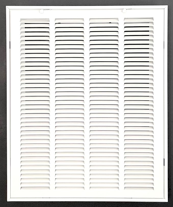 16" wx20 h Stamped face Steel Filter Return Grille White Powder Coating by KumpelAire
