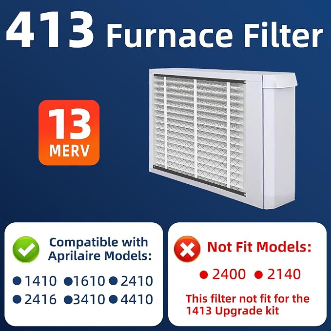 413 Replacement Air Filter, MERV 13, Actual Size: 16"x28"x4", Nominal Size: - Image 2