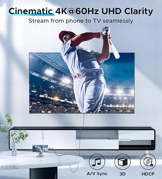 WARRKY 4K 60Hz USB C to HDMI Cable 3.3ft 2Pack Aluminum Type-C to HDMI 2.0 Cord - Image 2