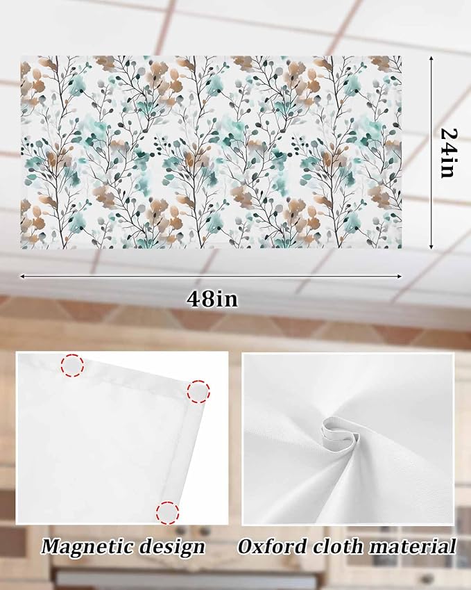 2 Pack Vintage Teal Fluorescent Light Covers - Image 9