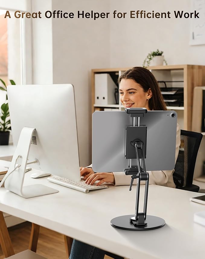 Portable Monitor Stand Desk Holder- Large Clamp Support up to 12.9 14.6 15.6 - Image 7