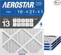 Aerostar 16 1/4x21 1/2x1 MERV 13 High Efficiency Pleated Air Filter, by AirFiltersDelivered