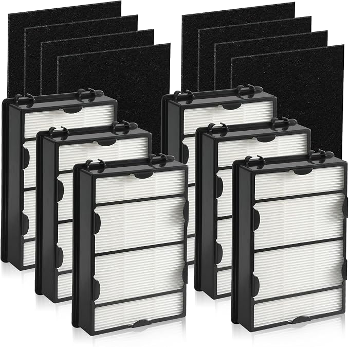 DerBlue 6PCS HAPF600 Filter Replacement and 8PCS pre filter Compatible by HOME