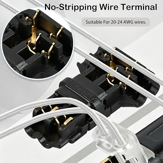 2 Pin 3 Way Low Voltage Wire Quick Connectors, T Type 2 Pins Wire Splice - Image 5